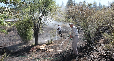 Çay'da çıkan yangın söndürüldü