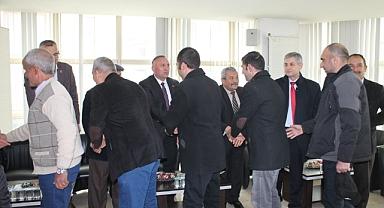 Belediyede düzenlenen bayramlaşmaya yoğun ilgi