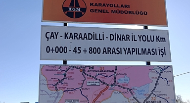 Çay-Dinar Yolu İçin İlk Kazma Vuruldu