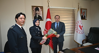 İlçe Emniyet Personelinden Kaymakama Ziyaret