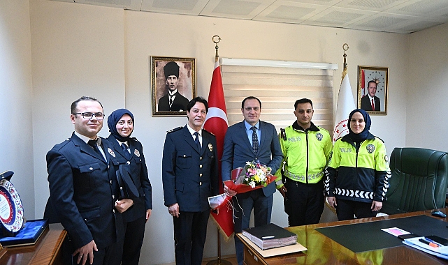İlçe Emniyet Personelinden Kaymakama Ziyaret